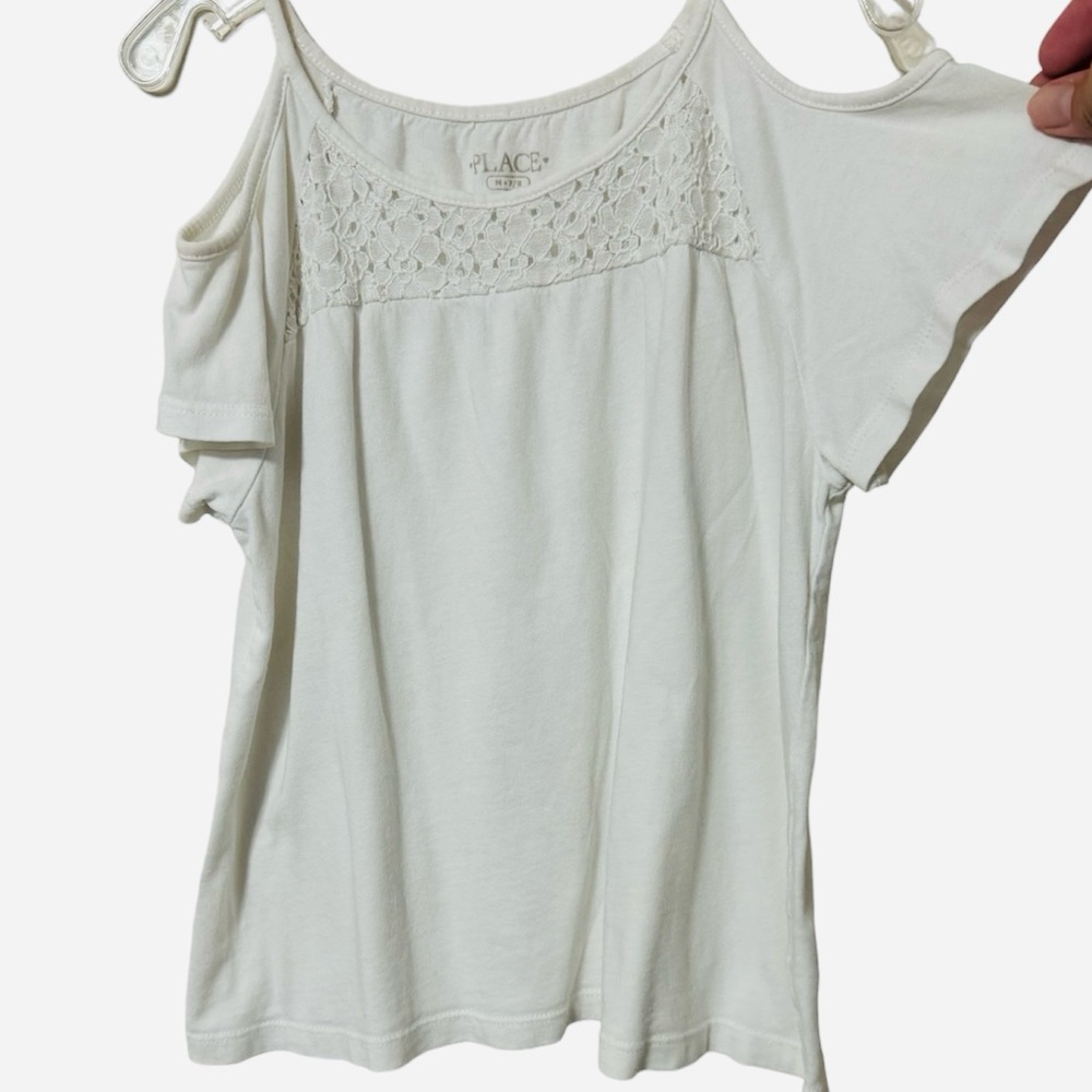 The Children’s Place Girls White Shirt Size 7/8